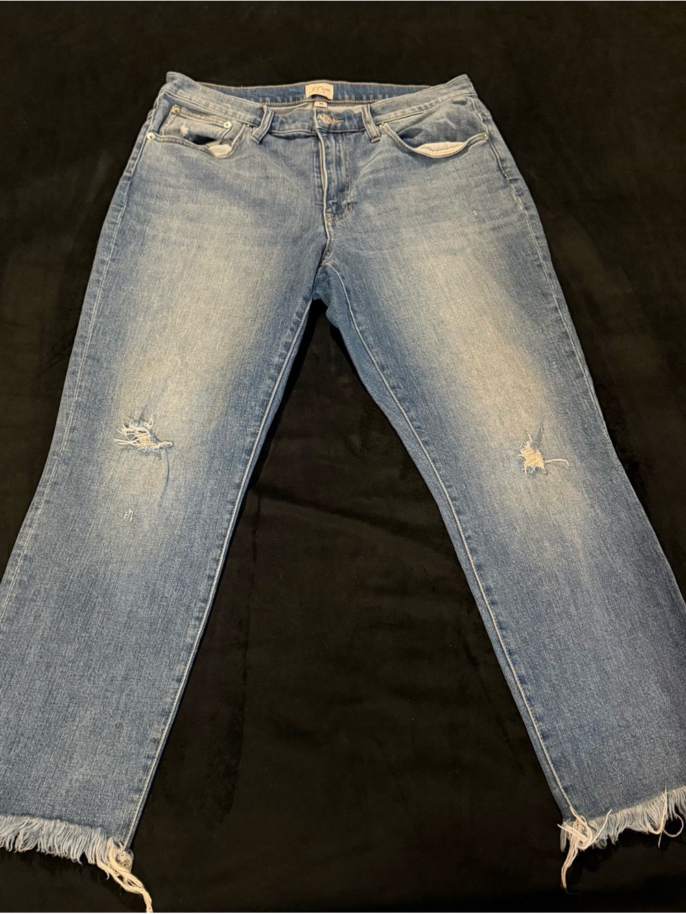 J. Crew Light Blue Relaxed Fit Distressed Women’s Jeans